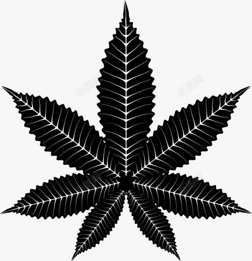 大麻叶药用图标svg_新图网 https://ixintu.com 大麻 药用