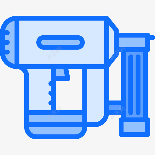 射钉枪63号工具蓝色图标svg_新图网 https://ixintu.com 63号 射钉 工具 蓝色 钉枪