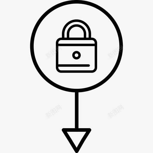 锁定地图pin图标svg_新图网 https://ixintu.com pin v9 地图 安全 锁定