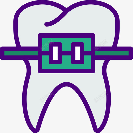 牙套牙科学10线性颜色图标svg_新图网 https://ixintu.com 牙套 牙科 科学 线性 颜色