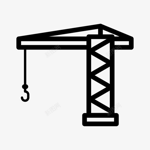 起重机港口物流图标svg_新图网 https://ixintu.com 仓库 港口 物流 装运 起重机