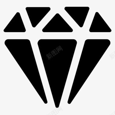 钻石宝石同素异形体碳合金图标图标
