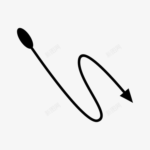 箭头弯弓图标svg_新图网 https://ixintu.com 方向 曲线 箭头
