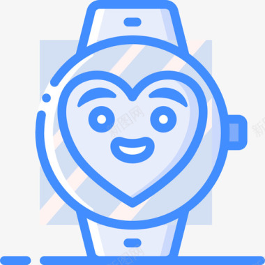 智能手表可爱的tech4蓝色图标图标