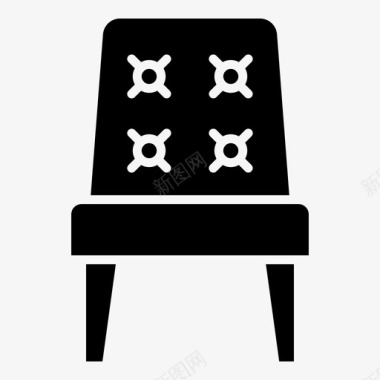 椅子内饰3实心图标图标