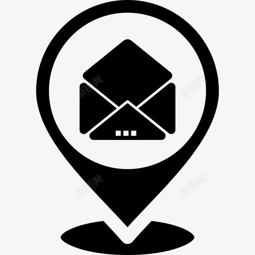 邮件信箱信件图标svg_新图网 https://ixintu.com v22 信件 信箱 地图 插针 邮件 邮局