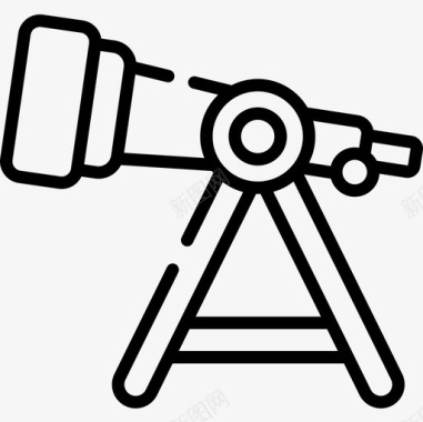 望远镜业余爱好和自由时间11线性图标图标