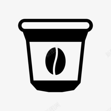 咖啡胶囊胶囊咖啡豆荚图标图标
