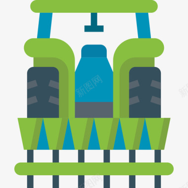 种植机农场49扁平图标图标