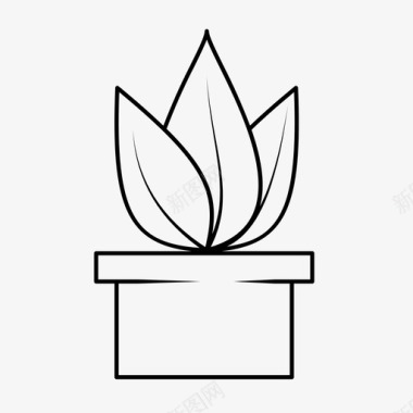 植物盆栽室内植物自然图标图标