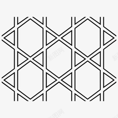 六边形和三角形图案纹理图标图标