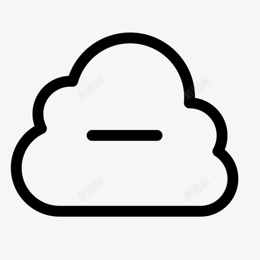 云减在线删除图标svg_新图网 https://ixintu.com 云减 云数据存储 减法 删除 在线