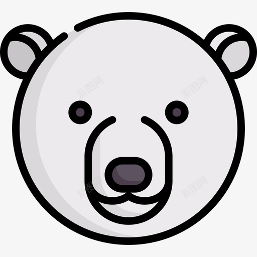 北极熊北极14线性颜色图标svg_新图网 https://ixintu.com 北极14 北极熊 线性颜色
