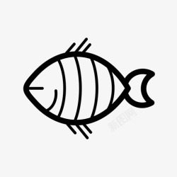 淡水热带鱼小丑鱼水生鱼淡水鱼图标高清图片