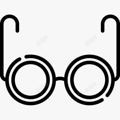 眼镜残疾人援助1直线型图标svg_新图网 https://ixintu.com 援助 残疾人 直线 眼镜 线型