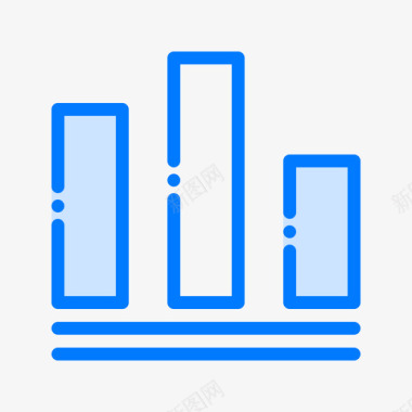 条形图图表16蓝色图标图标