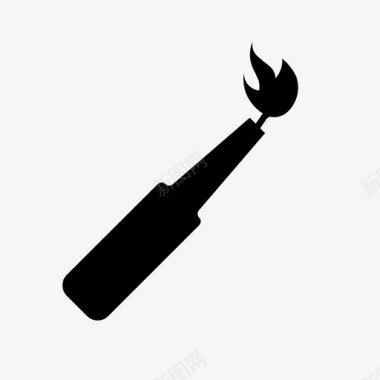 燃烧瓶鸡尾酒炸弹正义图标图标