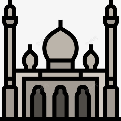 清真寺亚洲国家地标性建筑4座线条色彩图标svg_新图网 https://ixintu.com 4座 亚洲国家 地标 建筑 清真寺 线条 色彩
