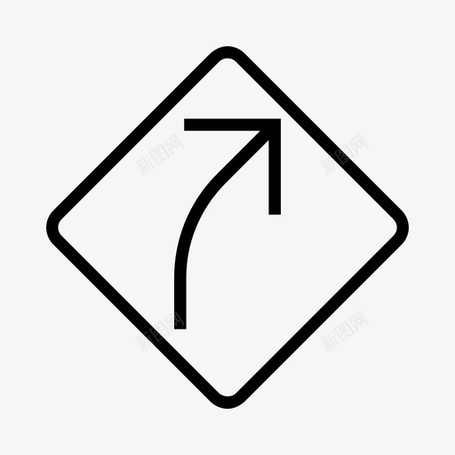 向右标志街道图标svg_新图网 https://ixintu.com 向右 旅行 标志 目的地 街道