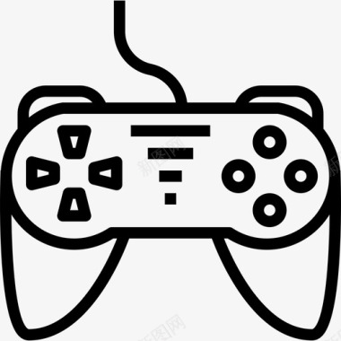 控制器游戏元素16线性图标图标
