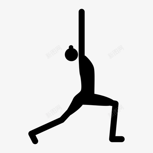 战士式锻炼加强图标svg_新图网 https://ixintu.com 伸展 加强 战士 瑜伽 锻炼