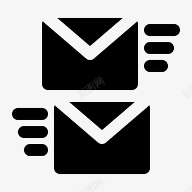 发送邮件文档消息图标图标