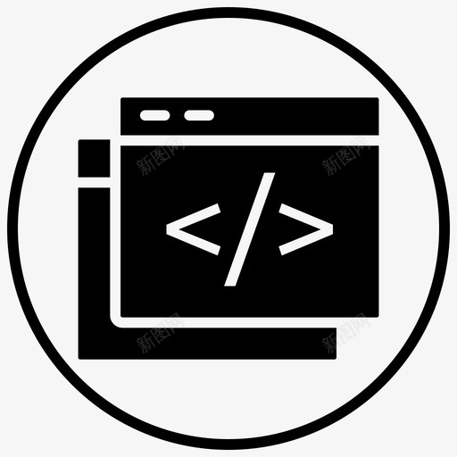 devops编码新代码图标svg_新图网 https://ixintu.com devops devopsblackfillcircle 新代码 编码 编程 脚本