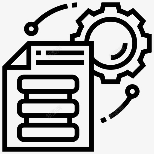 文件存储数据库管理线性图标svg_新图网 https://ixintu.com 数据库管理 文件存储 线性