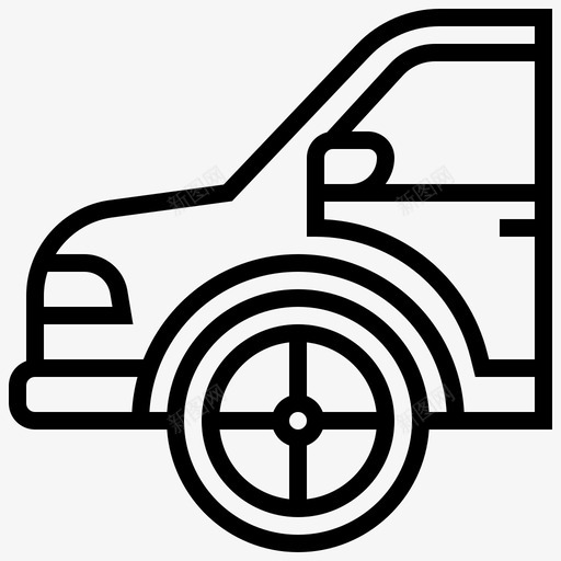 挡泥板汽车配件线性图标svg_新图网 https://ixintu.com 挡泥板 汽车配件 线性