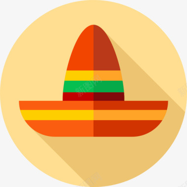 墨西哥帽墨西哥34平顶图标图标