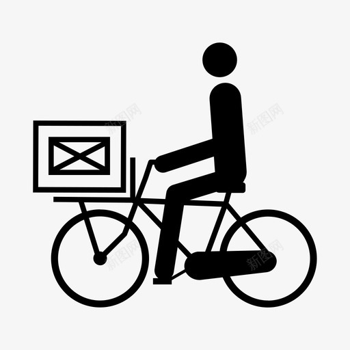 带十字的自行车送货箱进货邮寄图标svg_新图网 https://ixintu.com 带十字的自行车送货箱 进货 途中 邮寄