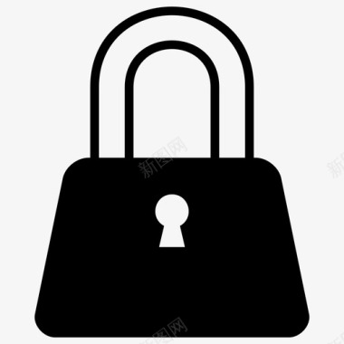 锁有保证的安全房子钥匙图标图标