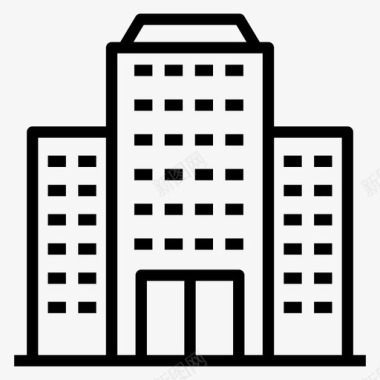 商业建筑市场商店图标图标