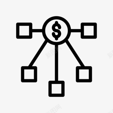 美元连接连接货币图标图标