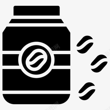 咖啡罐卡布奇诺咖啡容器图标图标