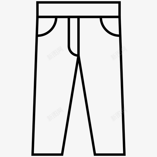 裤子布料牛仔裤图标svg_新图网 https://ixintu.com 图标 布料 服装 牛仔裤 线图 缝纫 裁剪 裁缝 裤子