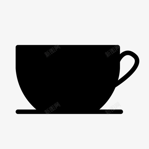 带盘子的咖啡杯子热饮图标svg_新图网 https://ixintu.com 咖啡 固体 杯子 热饮 盘子