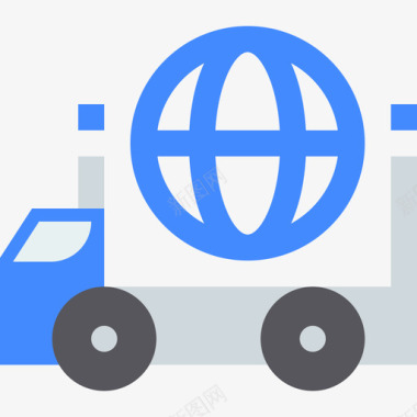 送货卡车运输和物流2扁平图标图标