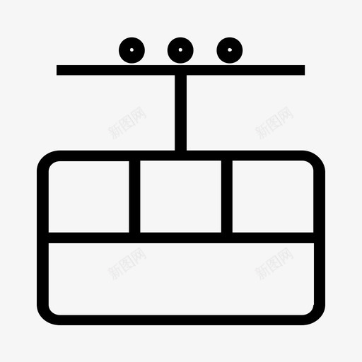 缆车升降机滑雪图标svg_新图网 https://ixintu.com 升降机 旅行 滑雪 目的地 缆车