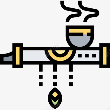 烟草波西米亚风格12线形颜色图标图标