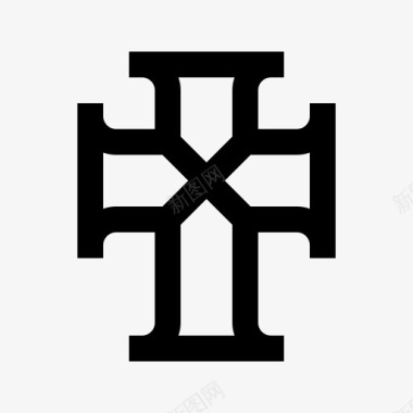 十字架中世纪55直纹图标图标