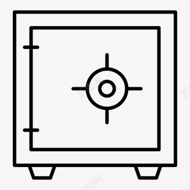保险箱储物柜防护装置图标图标