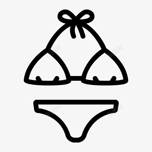 女式背心胸罩泳衣图标svg_新图网 https://ixintu.com 女式 暑假 泳衣 背心 胸罩