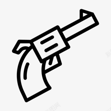 左轮手枪手枪武器图标图标