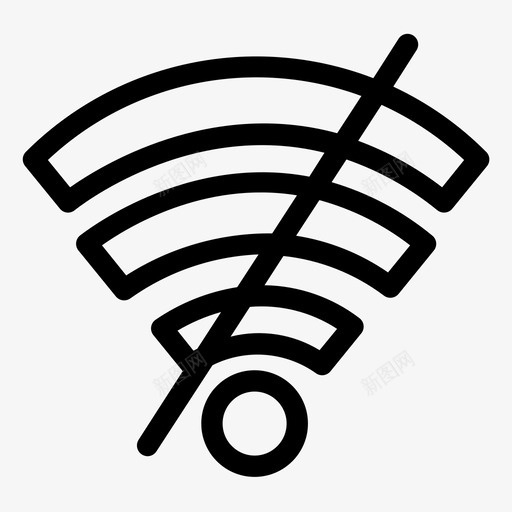 wifi禁用市场ui图标svg_新图网 https://ixintu.com ui ux web wifi 市场 应用程序 用户界面 禁用