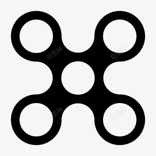 圆连接对称圆相互作用和元素图标svg_新图网 https://ixintu.com 圆相互作用和元素 圆连接 对称