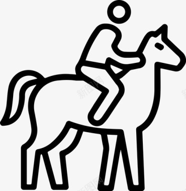 骑马运动图标图标