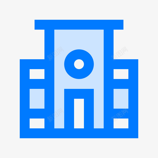学校82学校蓝色图标svg_新图网 https://ixintu.com 82学校 学校 蓝色