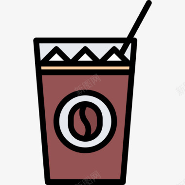冷咖啡咖啡71彩色图标图标
