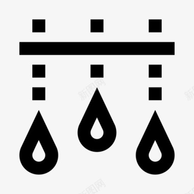 滴灌水分雨水图标图标